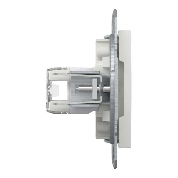 Комп'ютерна розетка RJ45 подвійна UTP cat.5e Schneider Electric Asfora без рамки біла (EPH4470121) - фото №1