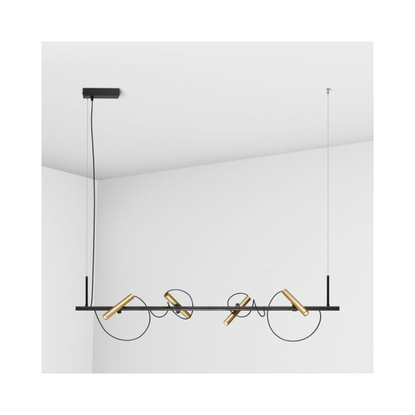 Підвісний світильник, люстра Imperium Light 7664130.05.12.92 Odem LED 4x6W 4000К IP20 золотий