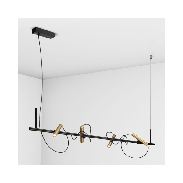 Підвісний світильник, люстра Imperium Light 7664130.05.12.92 Odem LED 4x6W 4000К IP20 золотий - фото №1