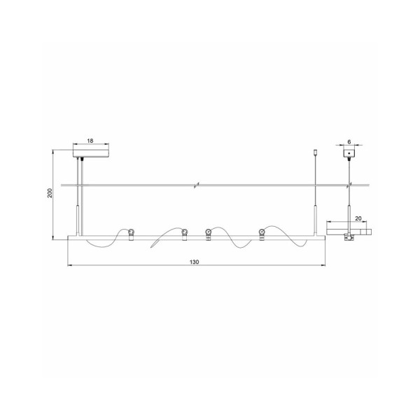 Підвісний світильник, люстра Imperium Light 7664130.05.12.92 Odem LED 4x6W 4000К IP20 золотий - фото №3