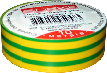 Самоугасающая изолента E.Next e.tape.pro.20.yellow-green 20м желто-зеленая (p0450014)