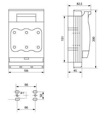 Выключатель-разъединитель под предохранитель E.Next e.fuse.VR.160 3 полюса 160А (i0760039) - фото №2