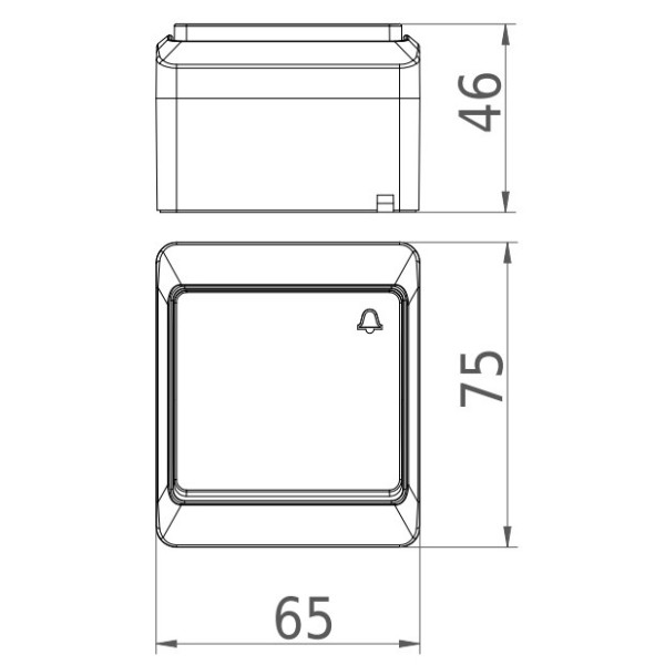 Одноклавішний вимикач Elektro Plast 0337-2 Hermes IP44 - фото №1