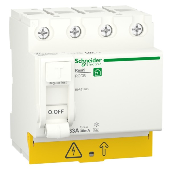 Дифференциальное реле Schneider Electric R9R61463 RESI9 3P+N 63A 30мА А