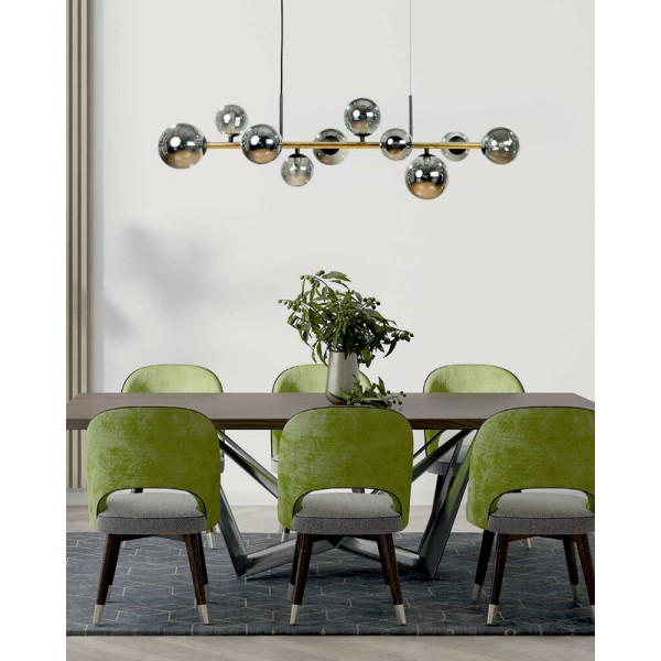 Підвісний світильник, люстра Zuma Line 5905316690196 Serenity G9 10x8W IP20 золотий - фото №1