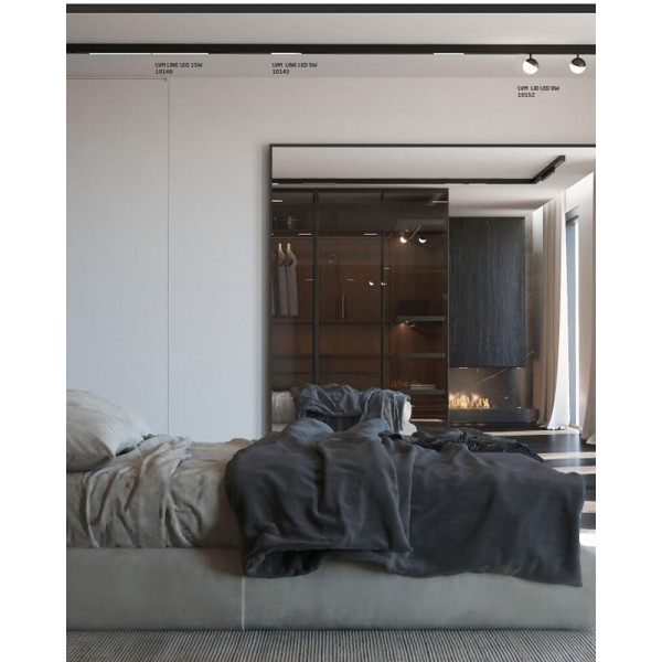 Магнітний трековий світильник Nowodvorski 10143 LVM Line Led 1x9w 3000K 400Lm IP20 Bl - фото №3