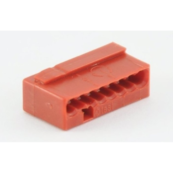 Микро-клемма для распределительных коробок WAGO на 8 проводников 243-808 красная - фото №5