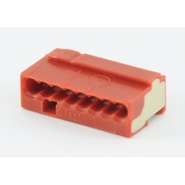 Микро-клемма для распределительных коробок WAGO на 8 проводников 243-808 красная - фото №7