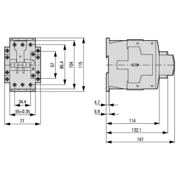 Контактор Eaton Moeller DILM65 (230V50HZ,240V60HZ) - фото №4