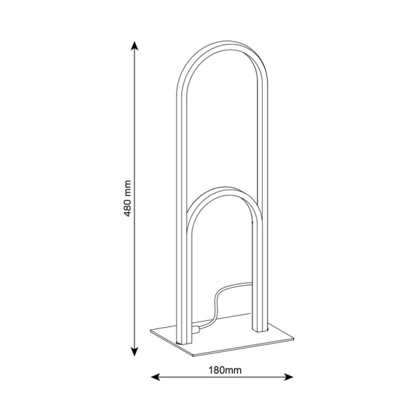 Настольная лампа Goldlux 335210 Cordoba LED 1x10W 4000K 1250Lm IP20 черная - фото №4