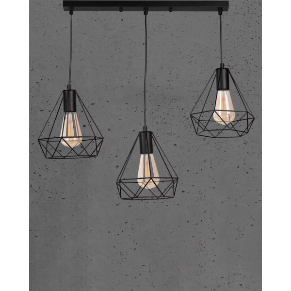 Люстра Goldlux 314628 Vigo E27 3x20W IP20 черная - фото №1