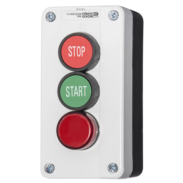 Тримісний пост керування Аско-Укрем XAL-B376 «Старт1-Стоп-Сигнал» (A0140020019)