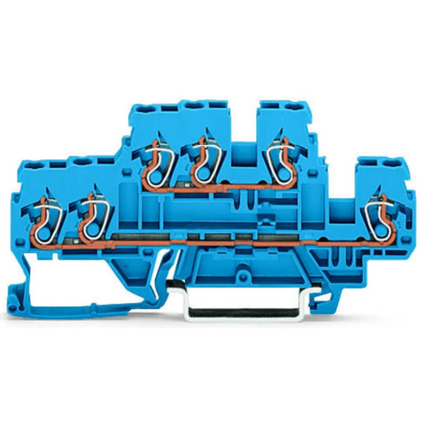 Трипровідна прохідна N клема Wago 870-534 (синя)