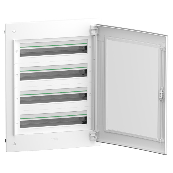 Встраиваемый щит Schneider Electric PrismaSeT XS LVSXP424 4 ряда 96М прозрачные двери - фото №1