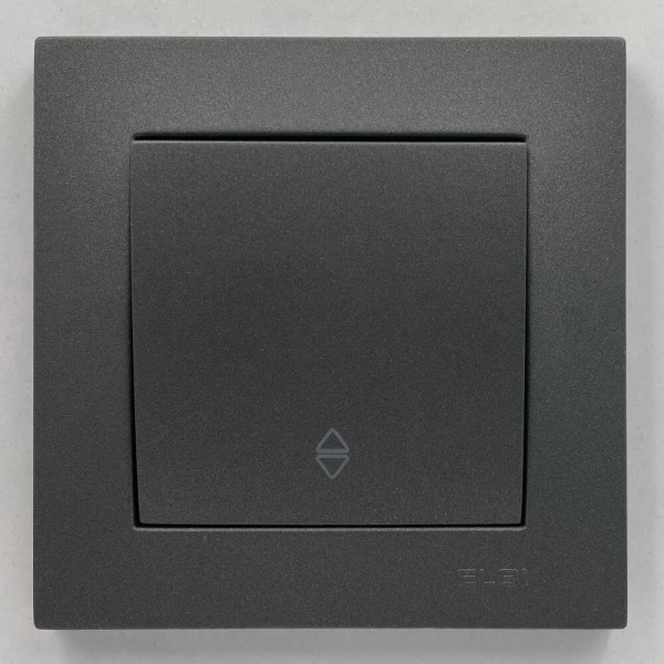 Выключатель EL-BI VEGA антрацит матовый 1-кл проходной ( 510-016700-209 )