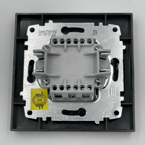 Выключатель EL-BI VEGA антрацит матовый 1-кл проходной ( 510-016700-209 ) - фото №2