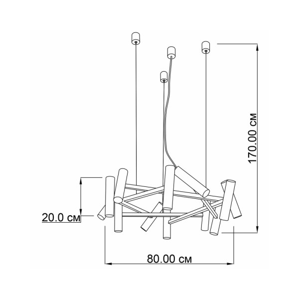 Люстра підвісна Imperium Light 2872480.49.49 Midnight - фото №3