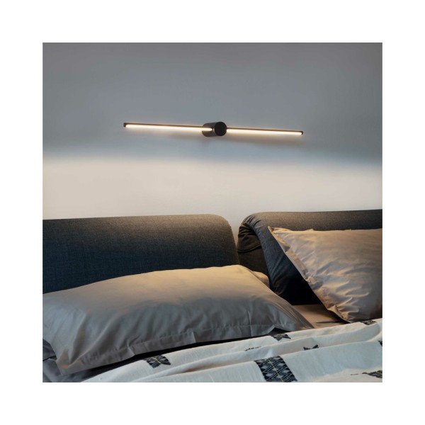 Бра, настінний світильник Ideal Lux 310145 Filo Led 1x13W 3000K 1450Lm IP44 Bk - фото №1