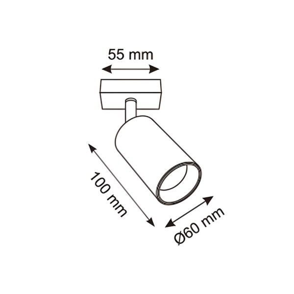 Світильник поворотний, спот Zuma Line 5905316655775 Wade GU10 1x50W IP20 чорний - фото №2