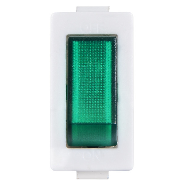 Переключатель Аско-Укрем KCD3-101N-13 GR/WH (0-I) с подсветкой зеленый (A0140040041) - фото №1