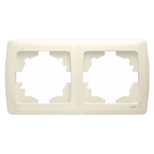 Рамка подвійна горизонтальна VIKO Carmen крем