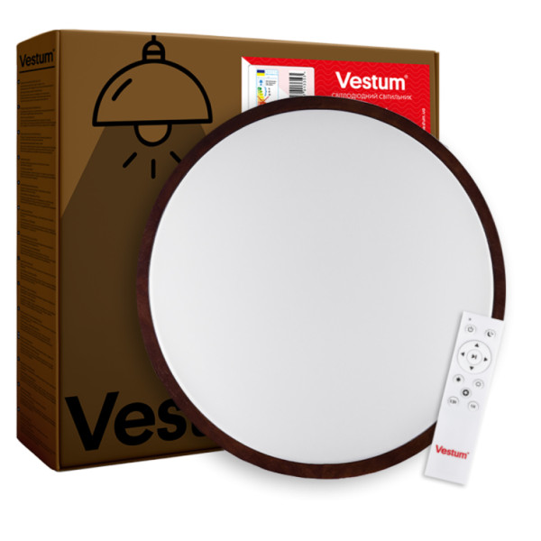 Матовий світильник Vestum SLOT 80Вт 490x65мм 3000К-6500К махагон - фото №2