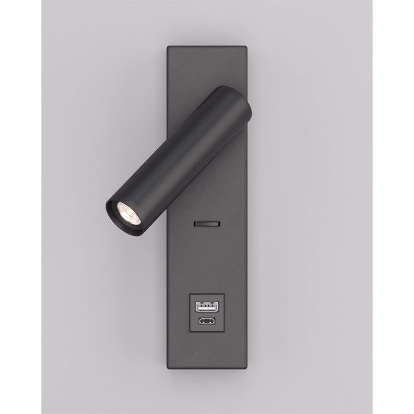 Бра, настенный светильник Kloodi WA-PORTO 200 3K BK Led 1x3W 120Lm IP20 - фото №3