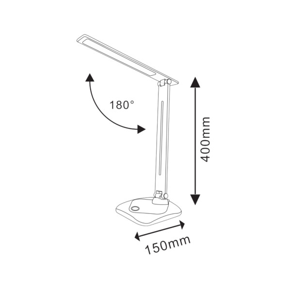 Настольная лампа Goldlux 316653 Toledo Led 1x8W IP20 Черная - фото №2