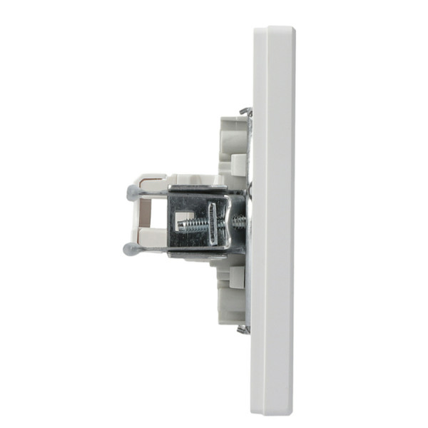 Розетка компьютерная одинарная RJ45 кат.6 UTP белая Asfora, EPH4700121 - фото №2