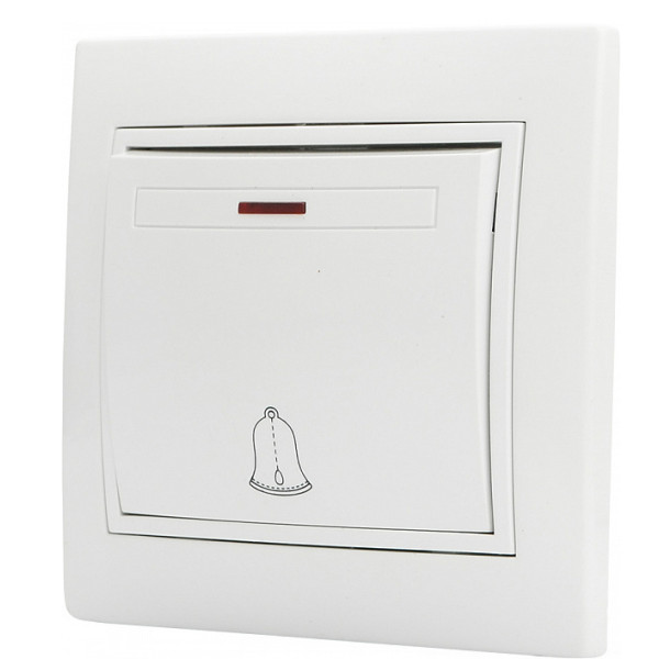 Кнопка звонка Аско-Укрем Fl с подсветкой (ВВдсб10-1-FL-W)