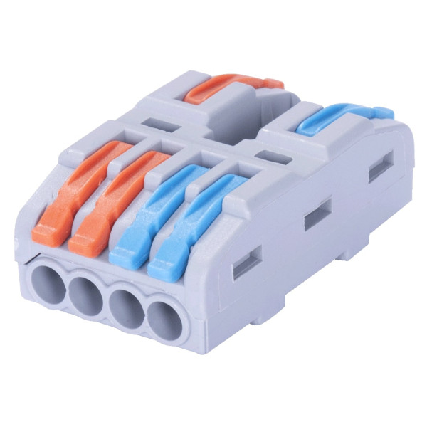 Клеммник E.Next e.lc.pro.aw.uni.pl.2-4 соединительный с нажимным рычагом универсальный (p0660022) - фото №1