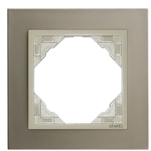 Рамка одинарная Logus 90 титан/жемчуг 90910 TTP