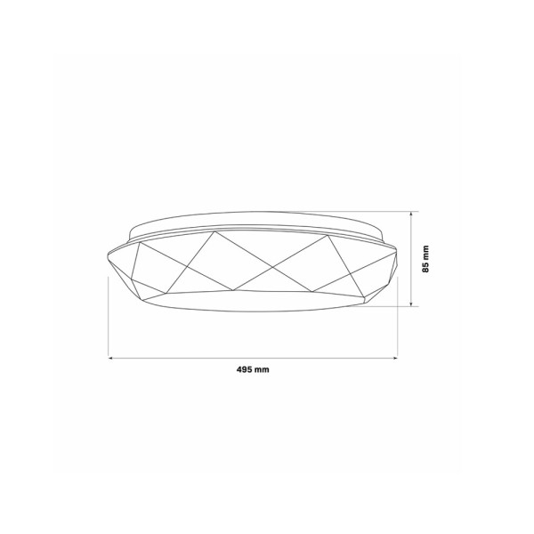 Люстра с пультом светодиодная, потолочный светильник Goldlux 325761 Galaxy LED 1x72W 3000K/4000K/6000K 8000Lm IP44 белая - фото №3