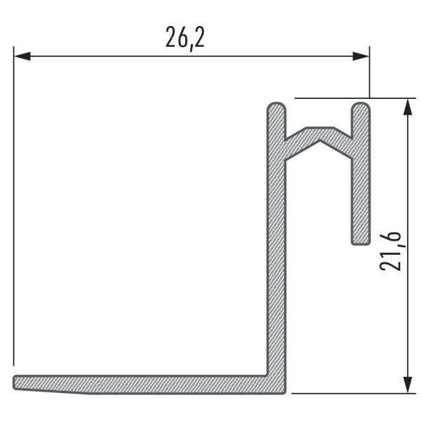 Профіль монтажний для світлодіодної стрічки Lumines Roset срібло - фото №1