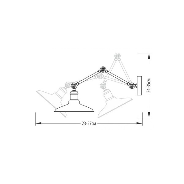 Бра, настінний світильник PikArt 1206 темна патина - фото №1