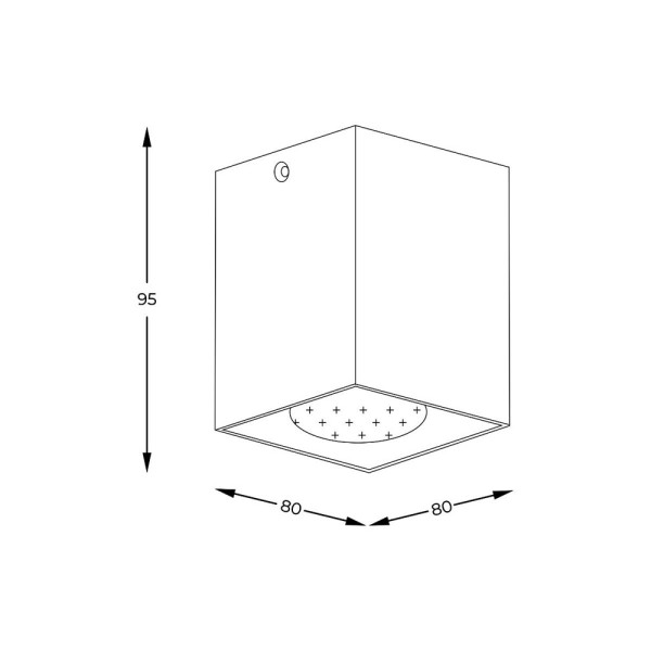 Точковий світильник Zuma Line 50475-WH-N Square GU10 1x50W IP20 білий (5905316608252) - фото №1