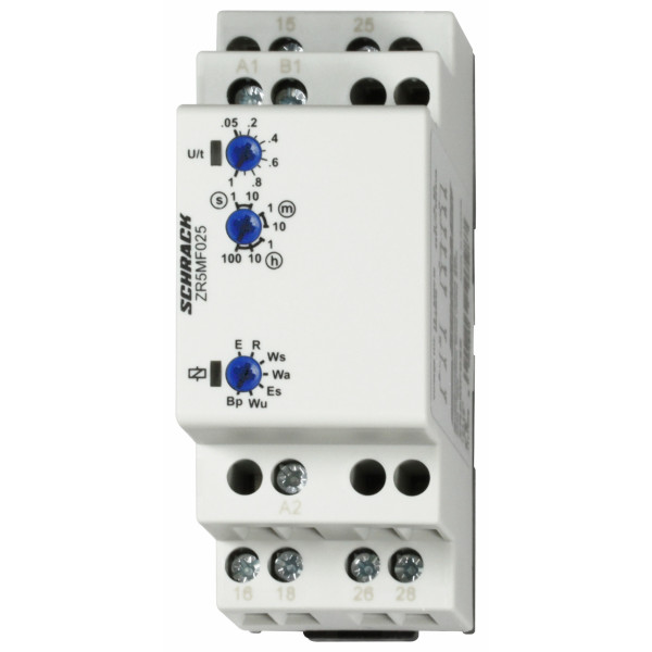 Багатофункціональне реле часу на два перемикаючі контакти Schrack ZR5MF025 12-240В АС/DC 8А на 7 функцій