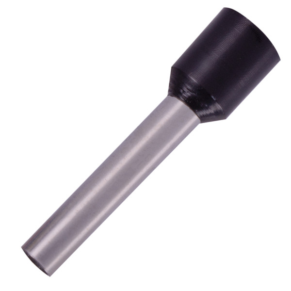 Ізольований втулковий наконечник E.Next e.terminal.stand.e4018.black 4мм2 чорний, 100шт (s3036063)