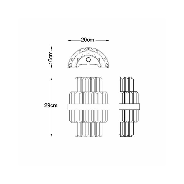 Бра, настінний світильник Zuma Line W0567-02A-B52G Constantinople G9 2x28W IP20 Brass - фото №1