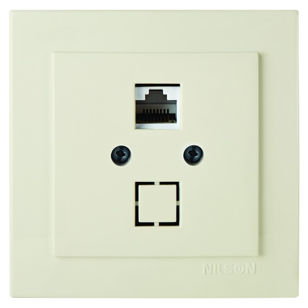 Розетка Nilson Touran кремова комп'ютерна CAT5e RJ45 ( 24121044 )