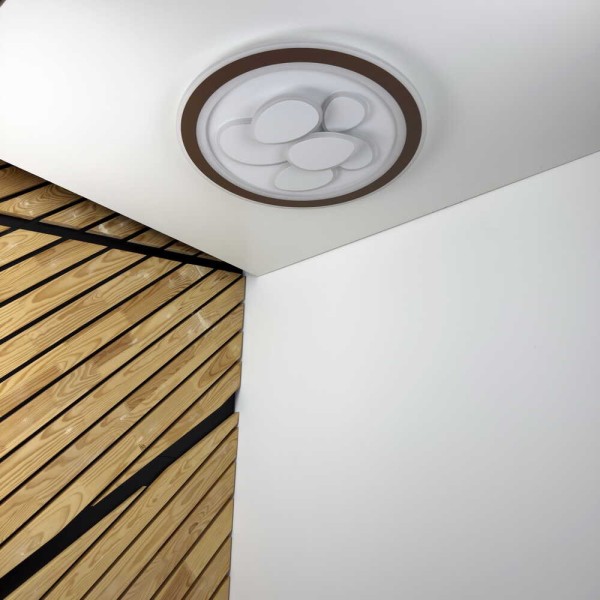 Світильник LED smart OREO+пульт 110W 3000-6000K IP20 коричневий круг ( 220395 )