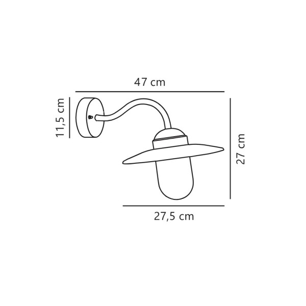 Вуличний світильник Nordlux 22671003 Luxembourg E27 1x60W IP54 чорний - фото №2