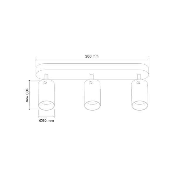 Светильник поворотный, спот Goldlux 328328 Smoky GU10 3x10W IP20 Черный - фото №2