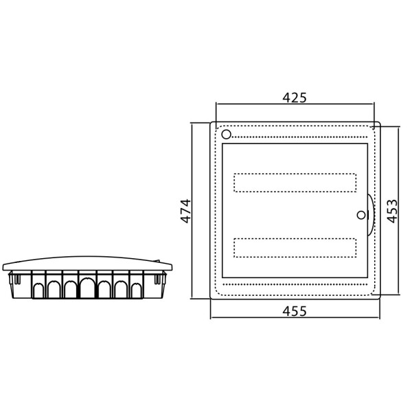 Щит встраиваемый 36 мод. с дверцей RAL9016 Ram Base, DKC - фото №3