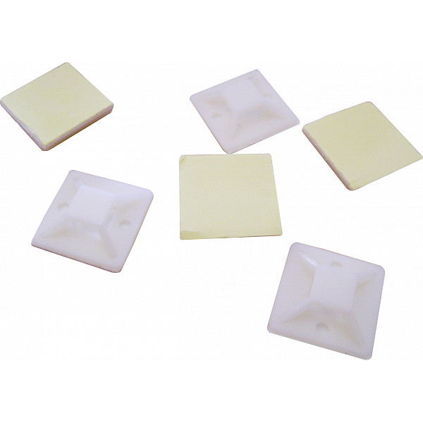 Майданчик до хомутів на клейовій основі Аско-Укрем PC-25 20х25мм 100шт білий (A0150090016) - фото №4