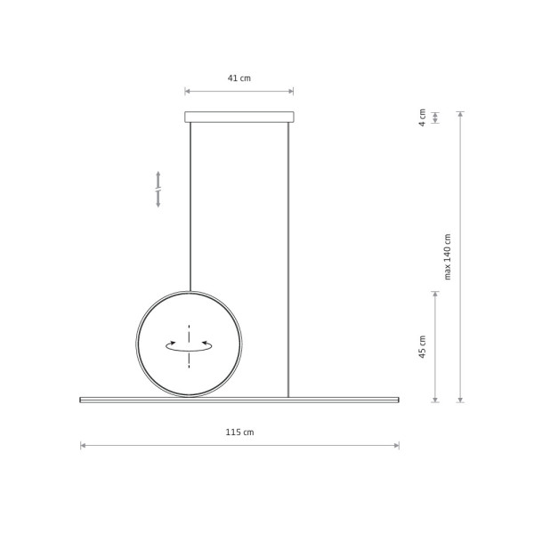 Подвесной светильник, люстра Nowodvorski 11879 Lineo LED 2x39W 3000K 1500Lm IP20 черный - фото №4