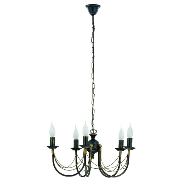 Люстра Nowodvorski 205 Ares E14 5x10W IP20 чорна