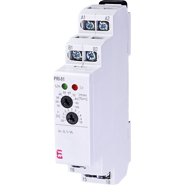 Реле контроля потребляемого тока ETI 002471816 PRI-51/1 (0 1..1A) (1x8A AC1)