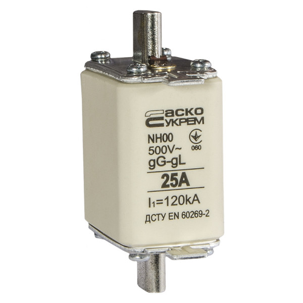 Запобіжник Аско-Укрем NH00 25A gG (A0050010009) - фото №2