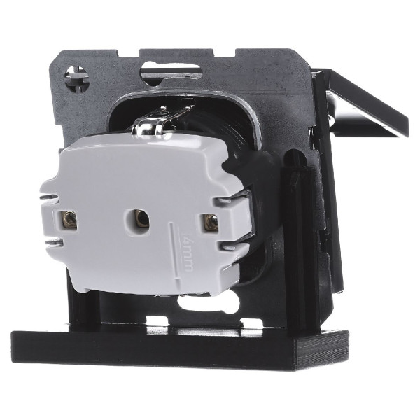 Розетка с з/к, крышкой и шторками антрацит Berker K.1 - фото №4